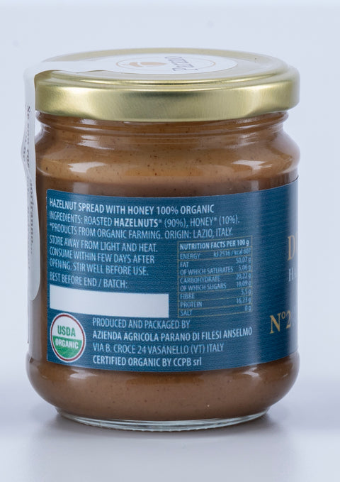 DueBio: Organic Hazelnut- Honey Cream