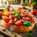 Italian Bruschetta with Saporoso Balsamic Vinegar of Modena